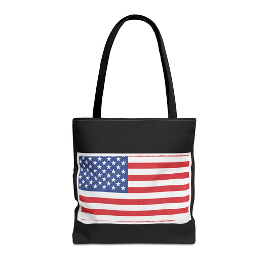 Patriotic Tote Bag, American Flag Carryall, Beach Bag, Reusable Shopping Tote, Independence Day Gift - TRV
