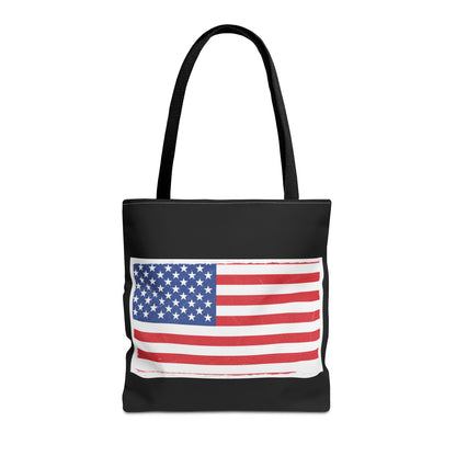 Patriotic Tote Bag, American Flag Carryall, Beach Bag, Reusable Shopping Tote, Independence Day Gift - TRV