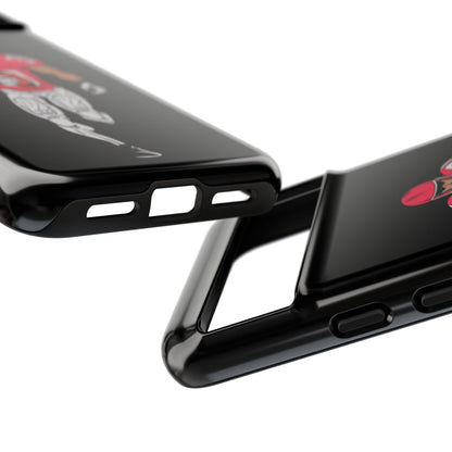 Black football player tough phone case for iPhone by Printify, featuring sporty design and protective durability.