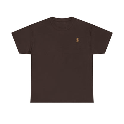 Cute brown kitten graphic T-shirt for cat lovers by Printify, featuring a playful design on a comfortable cotton tee.