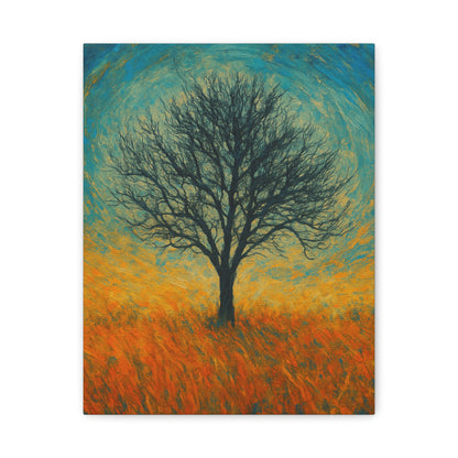 Artistic Tree Canvas Wall Art, Matte Stretched Canvas, Natural Decor for Home, Office, Gift for Nature Lovers, Bohemian Wall Decor
