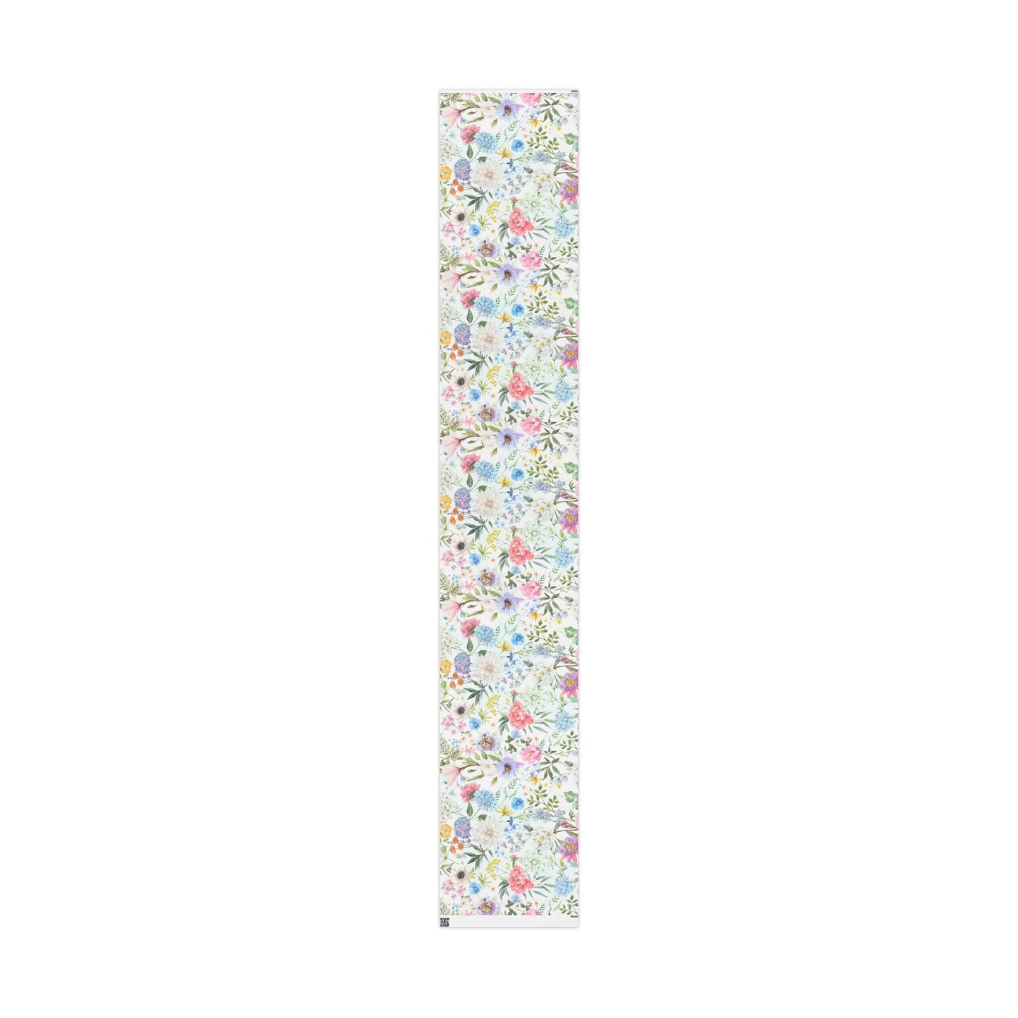 Floral Watercolor Wrapping Paper Roll — Pastel Flowers Gift Wrap for Mother's Day & Spring