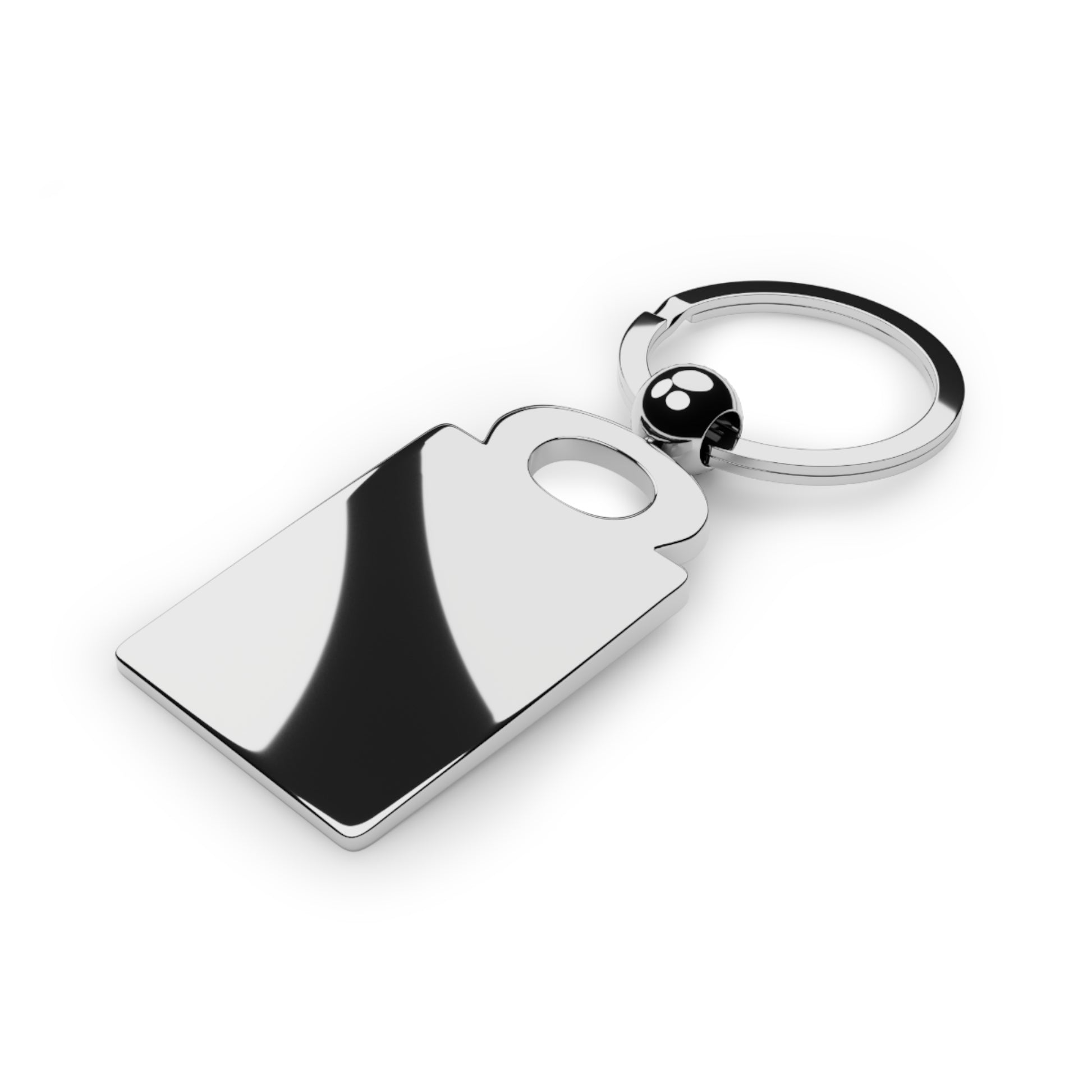 Engraved rectangle photo keyring by Printify, personalized accessories with custom photo imprint on a metal keyring.
