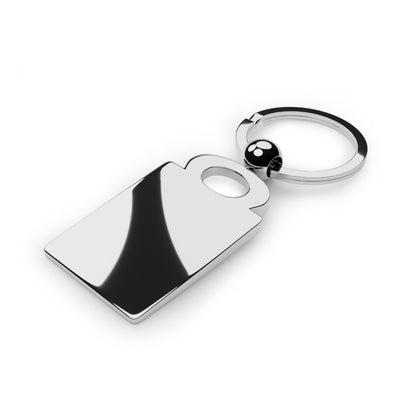 Engraved rectangle photo keyring by Printify, personalized accessories with custom photo imprint on a metal keyring.