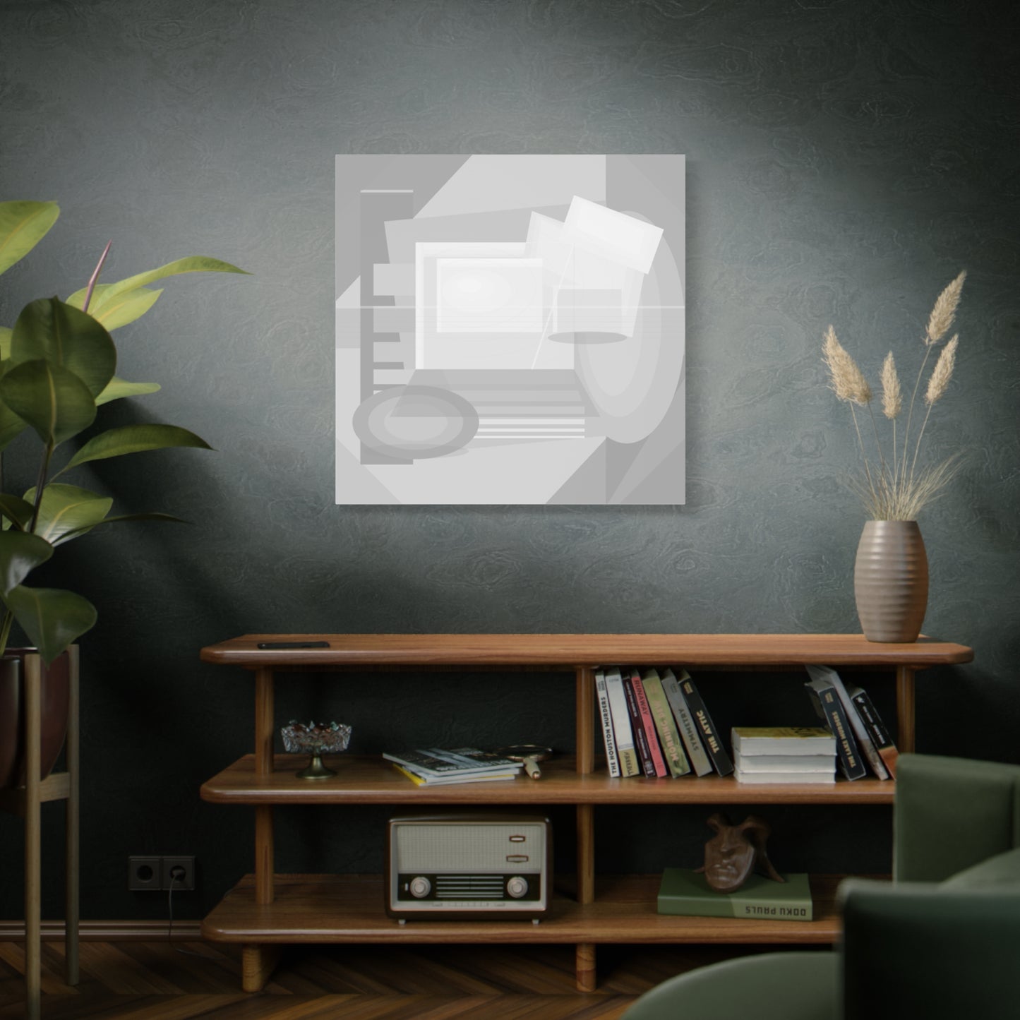 Abstract Geometric Collage Matte Canvas