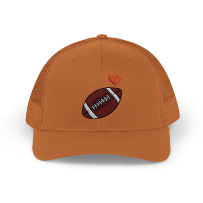 Football Love Snapback Trucker Cap, Sports Hat, Gift for Sports Fans, Casual Wear, Outdoor Activities - TRV