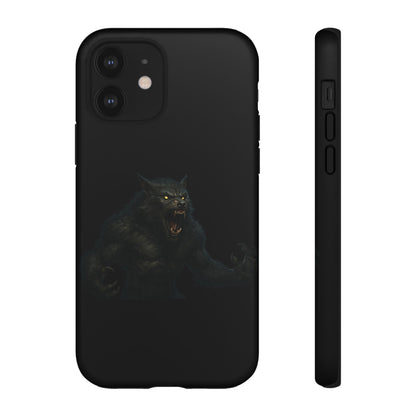 Werewolf Phone Case, Tough Cases, Black Panther Design, Gift for Animal Lovers, Phone Accessories, Fierce Phone Protection - TRV