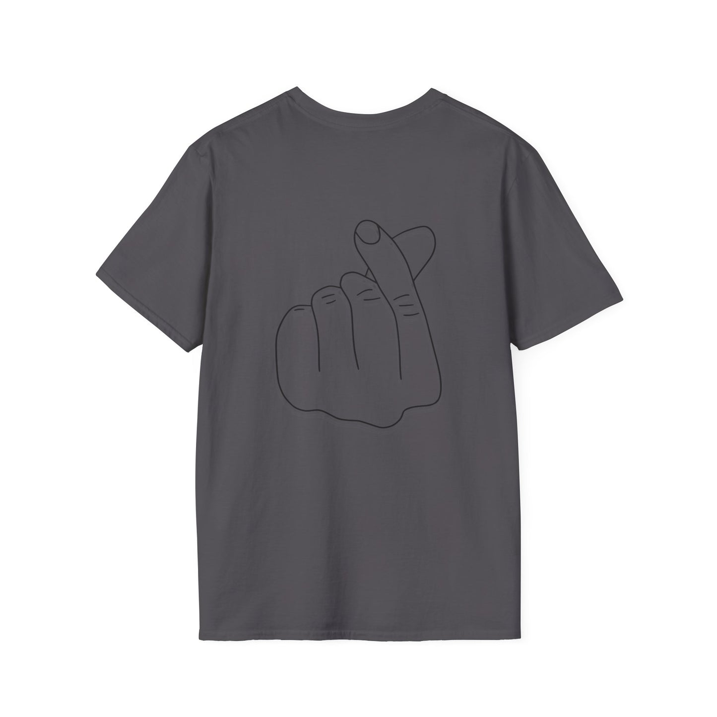 Trendy Unisex Softstyle T-Shirt with Love Hand Gesture Design