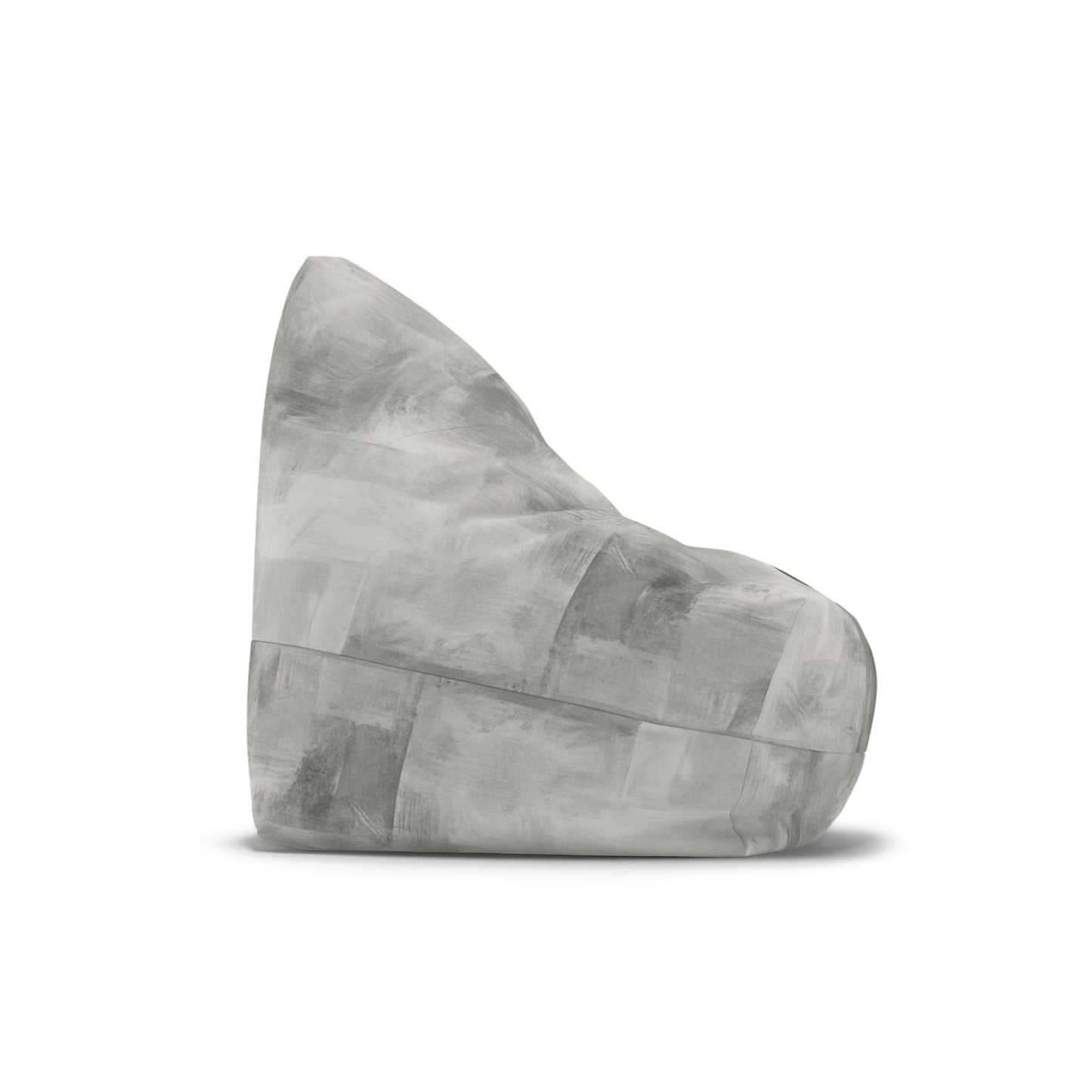 Gray Watercolor Marble Bean Bag Chair Cover | Abstract Tie-Dye