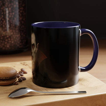 Gothic Dracula Vampire Accent Coffee Mug | Spooky Halloween Gift, Unique Home Decor, Collector's Mug, Coffee Lover's Gift