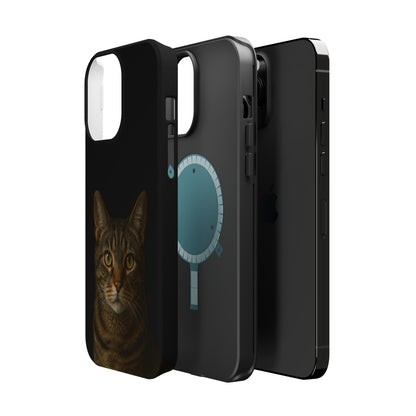 Magnetic Impact-Resistant Phone Case — Realistic Tabby Cat Portrait