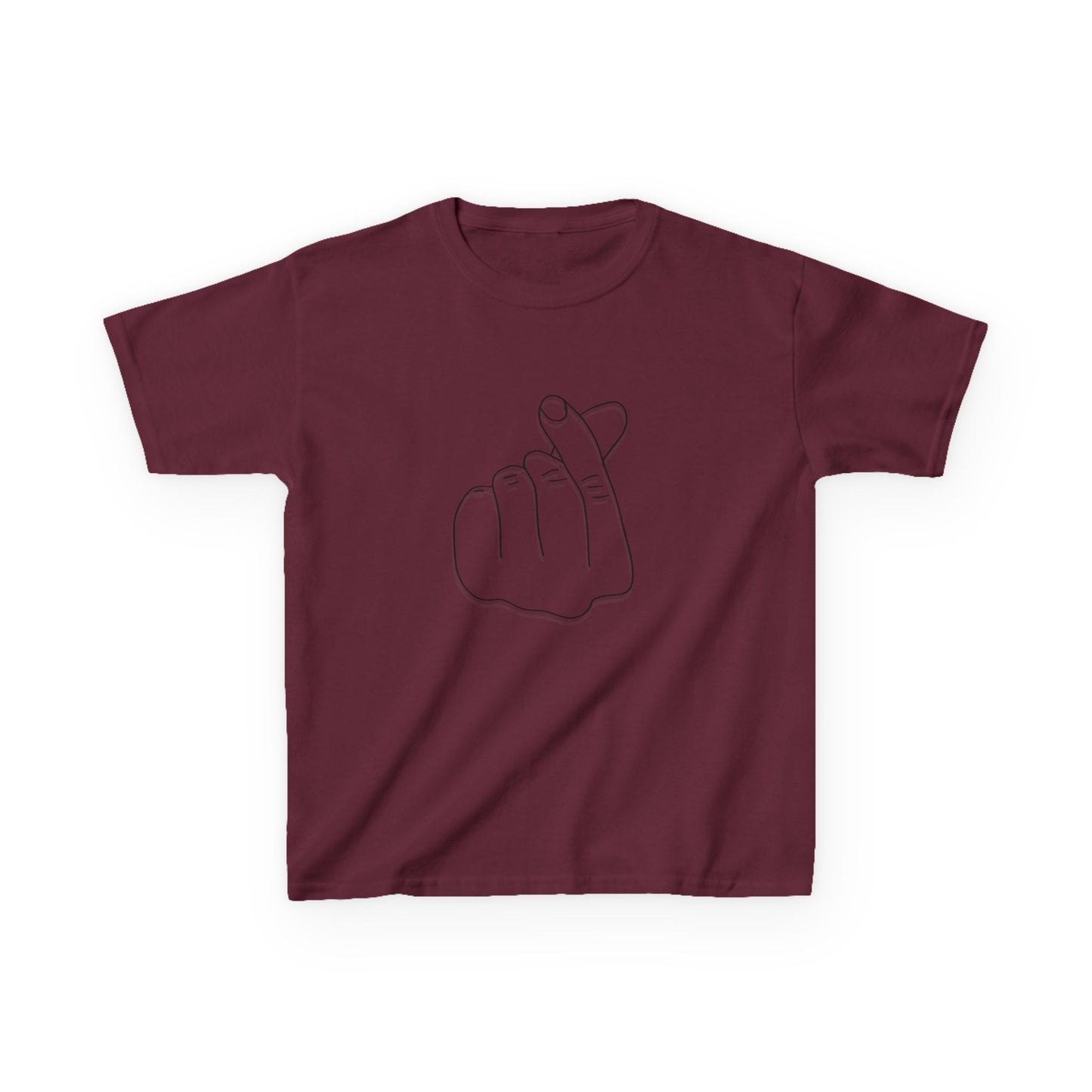 Cute Kids Heavy Cotton Tee - K-Pop Inspired Love Gesture