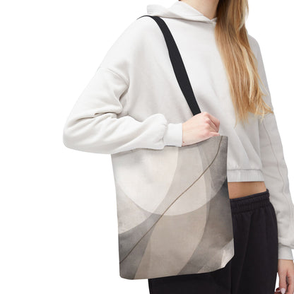 Neutral Abstract Watercolor Waves Tote Bag | All-Over Print