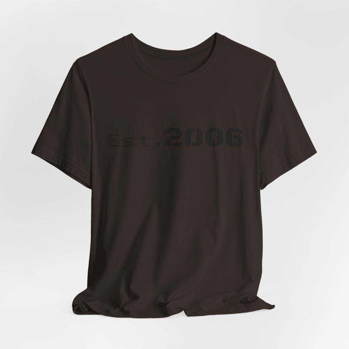 Vintage-style "Established 2006" graphic T-shirt by Printify featuring bold lettering on a casual cotton tee.