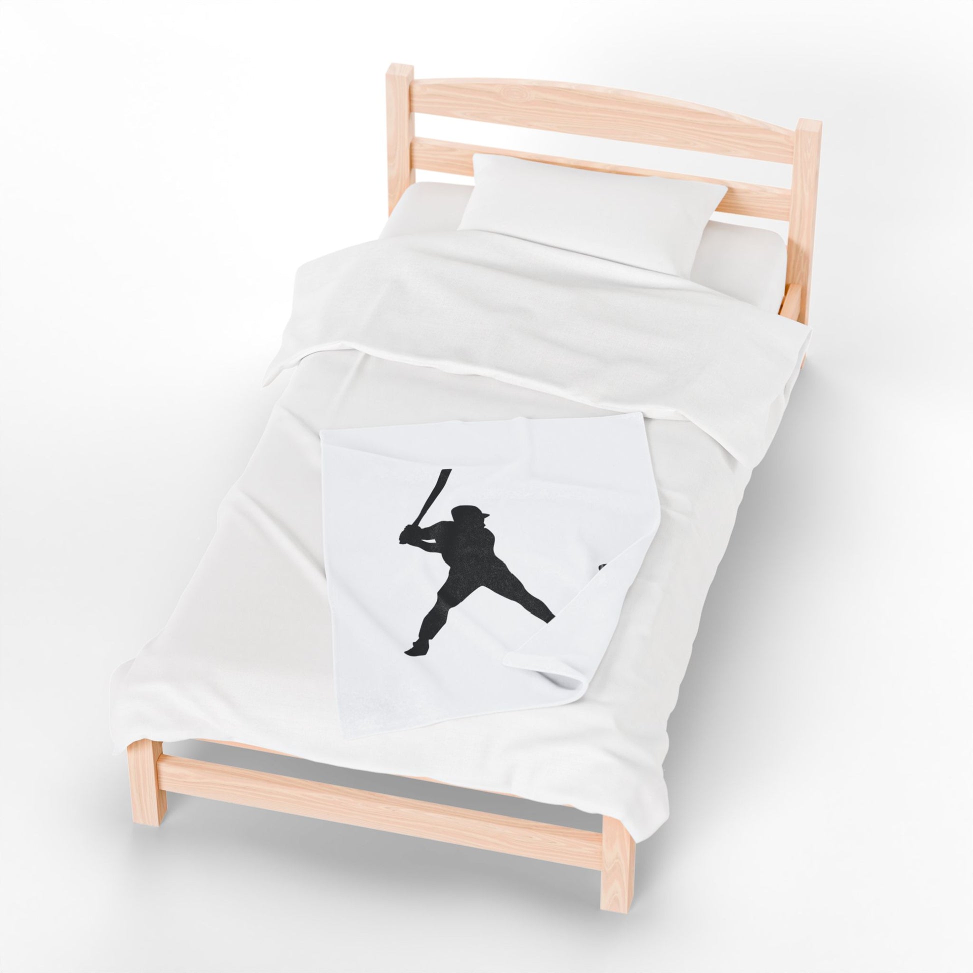 Baseball Player Plush Blanket | Soft Sports Throw, Cozy Gift for Athletes, Home Decor, Game Day Blanket, Perfect for Birthdays - TRV