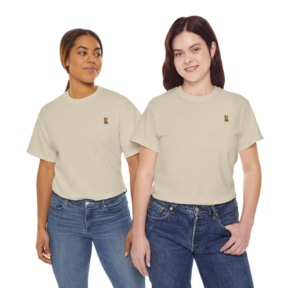 Brown kitten graphic cat lover T-shirt from Printify featuring a cute feline design on a casual tee.