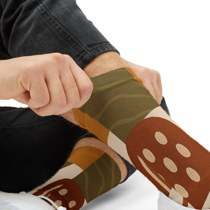 Abstract Floral Pattern Socks | Sublimation Crew Socks