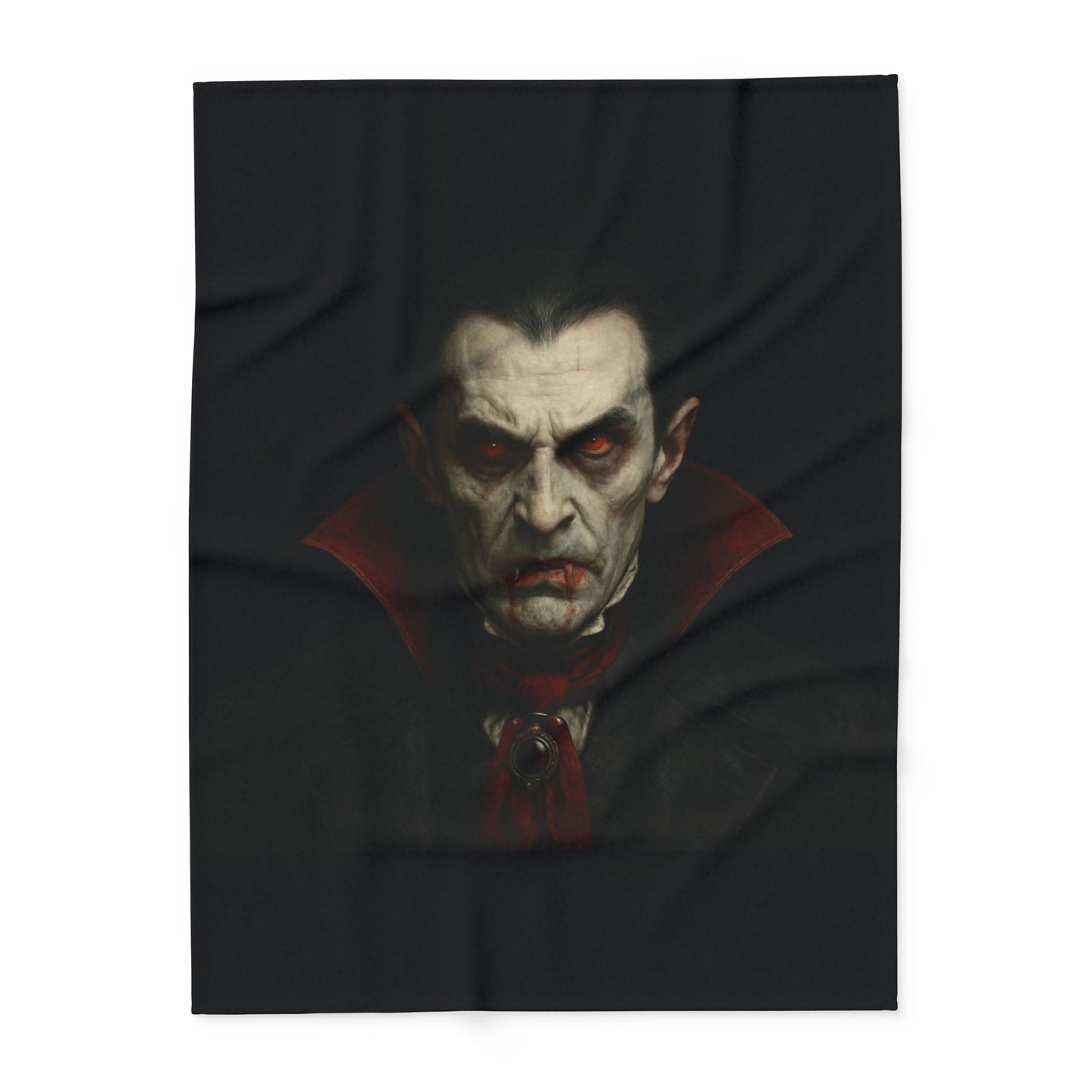 Spooky Vampire Arctic Fleece Blanket | Cozy Halloween Decor, Gothic Home Accent, Warm Throw for Movie Nights, Vampiric Gifts