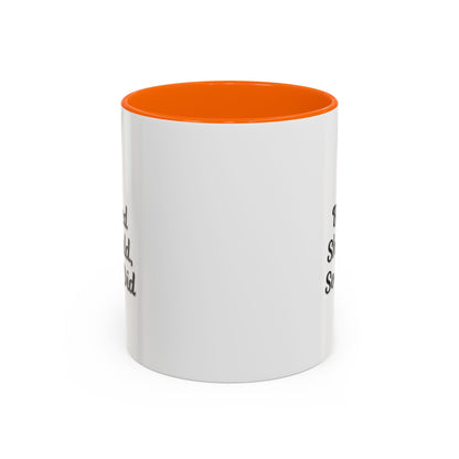 White ceramic motivational coffee mug with "She Believed She Could, So She Did" quote in black text, designed by Printify.