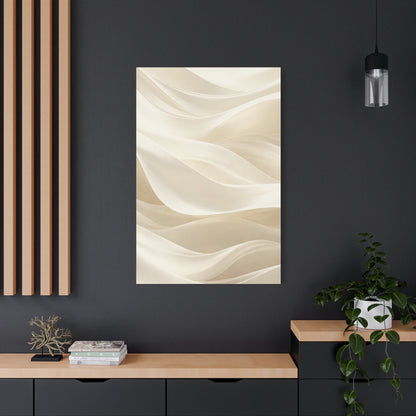 Neutral Abstract Wave Art Matte Canvas