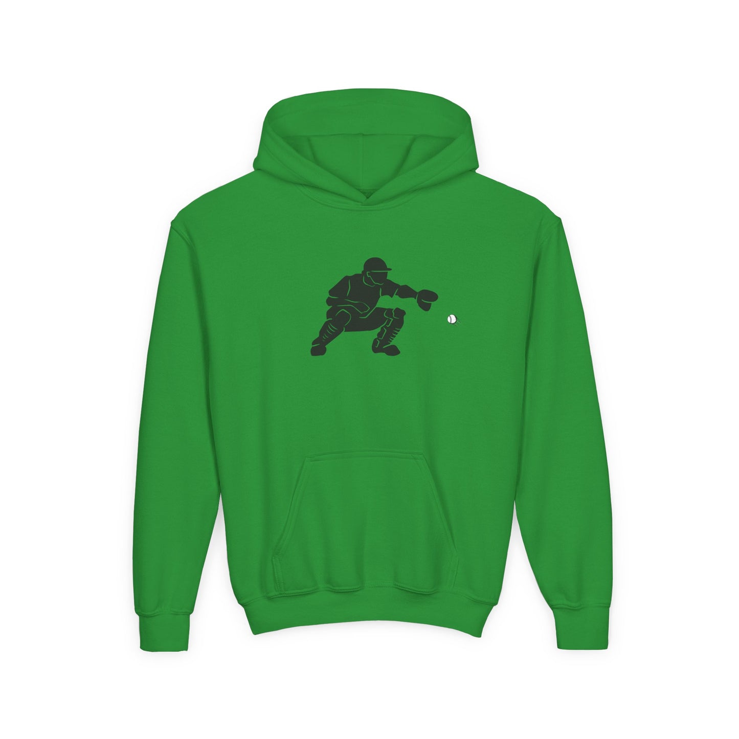 Youth Baseball Catcher Hoodie, Sporty Sweatshirt for Kids, Perfect Gift for Young Athletes, Team Spirit Gear, Sports Event Apparel