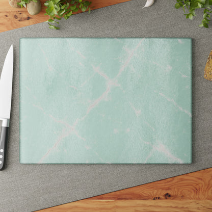 Mint Marble Glass Cutting Board