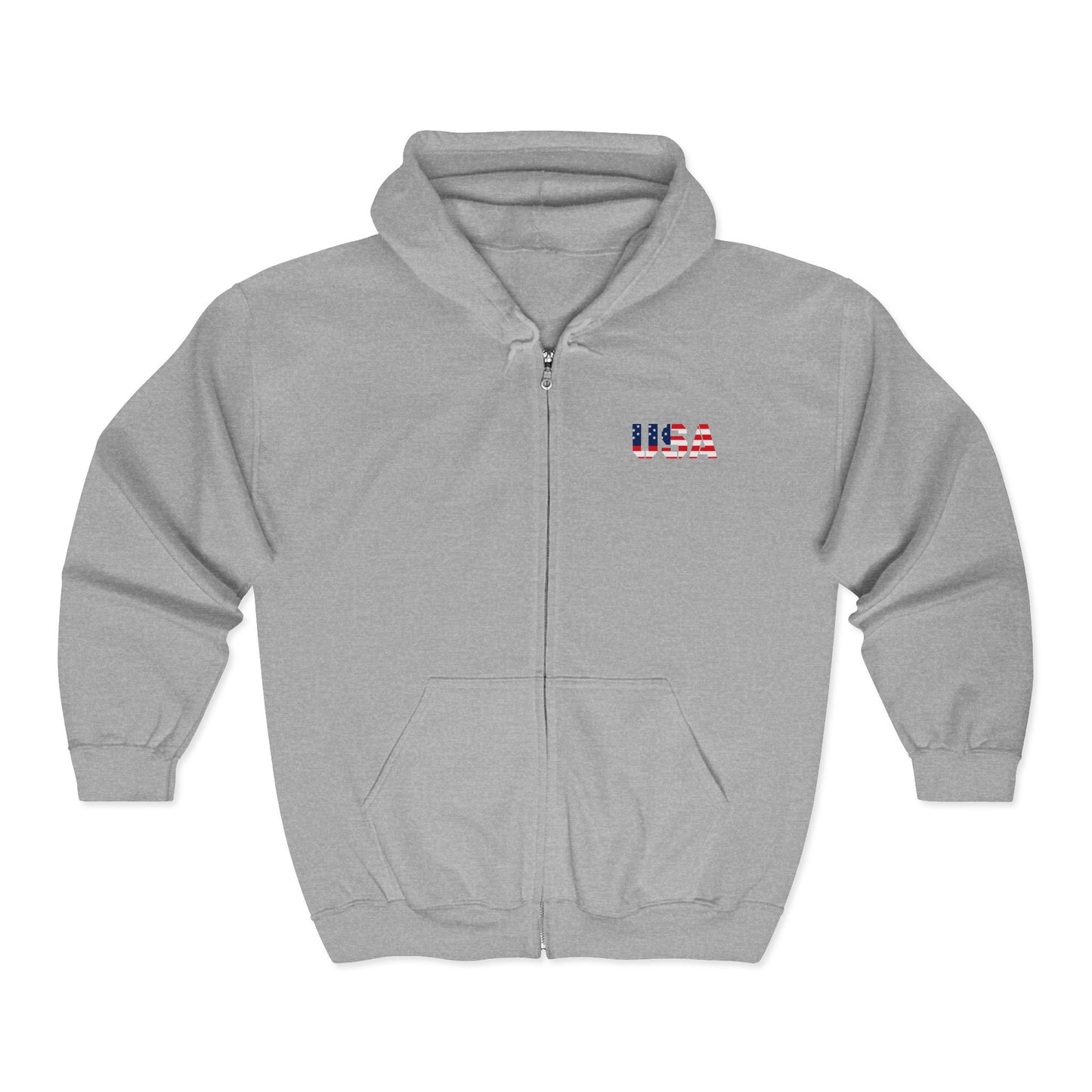 USA Flag Full‑Zip Hoodie — American Patriotic Zip-Up Sweatshirt