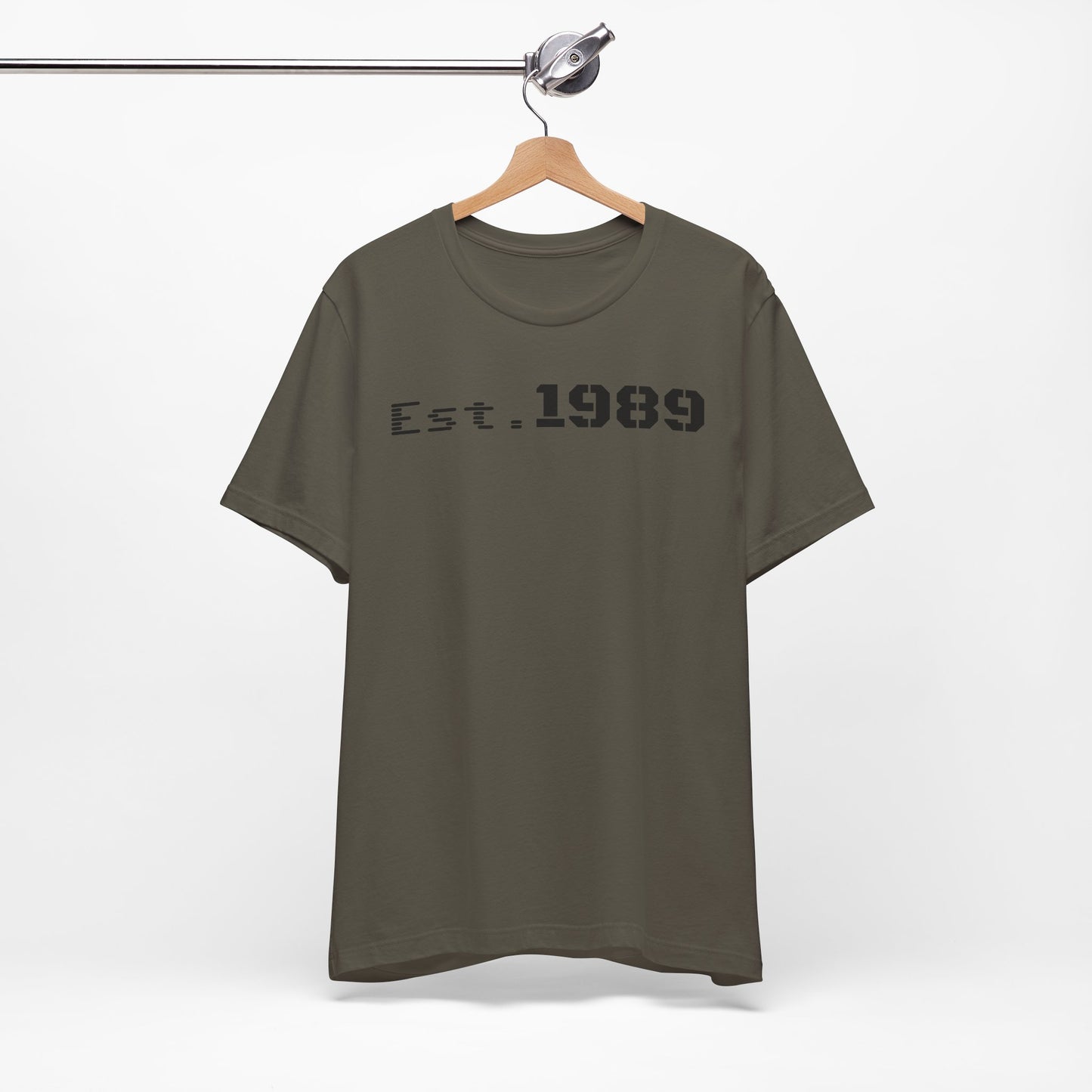 Unisex Est. 1989 Tee, Casual T-Shirt for Birthdays, Vintage Style Shirt, Personalized Gift, Year Established Apparel