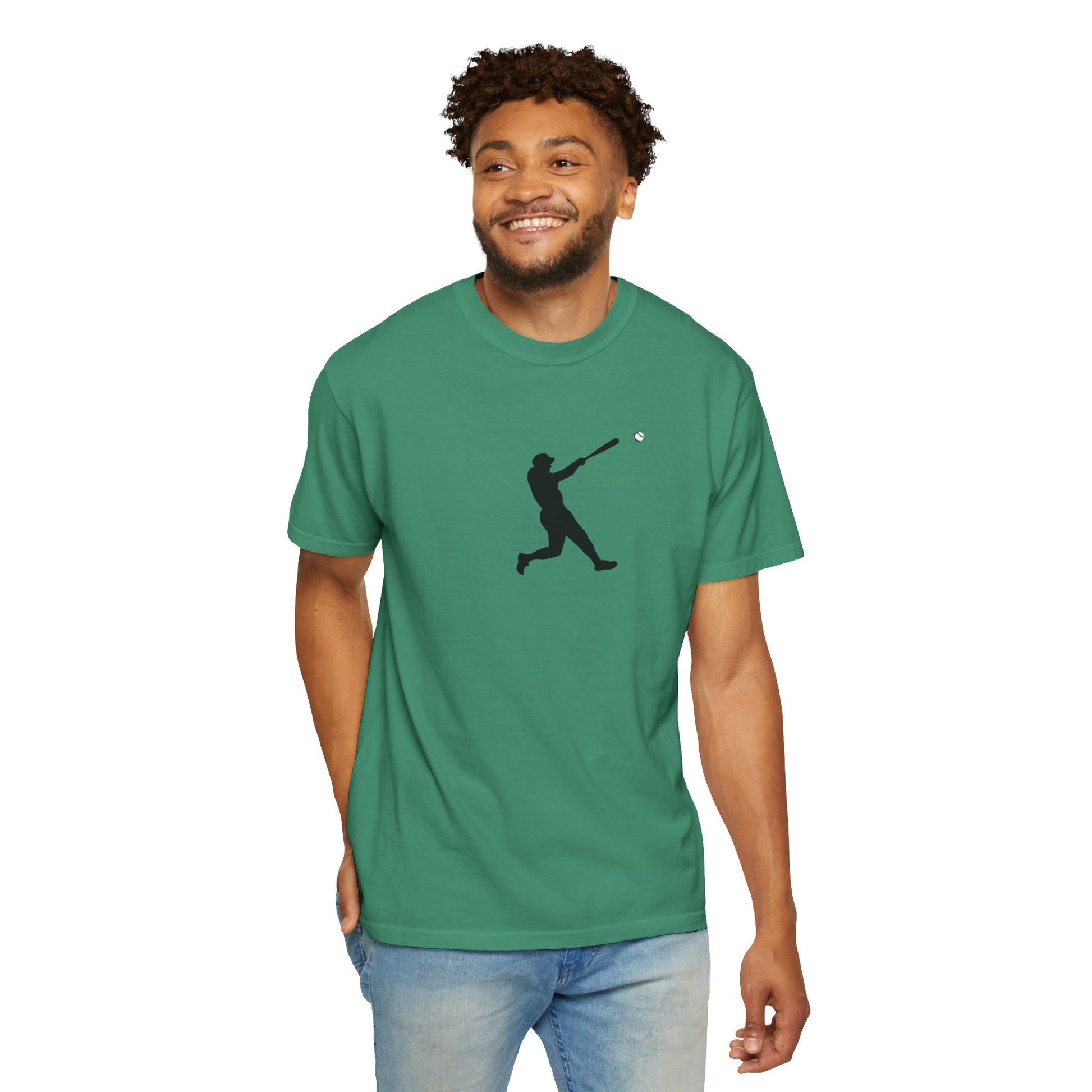 Sporty Garment-Dyed T-Shirt for Baseball Lovers, Casual Tee, Unisex Sports Shirt, Perfect Gift for Athletes, Outdoor Activities - TRV
