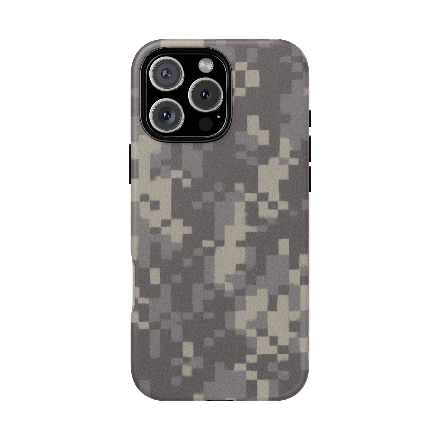 Camouflage tough phone case by Printify with rugged digital camo design, offers durable protective cover for smartphones.
