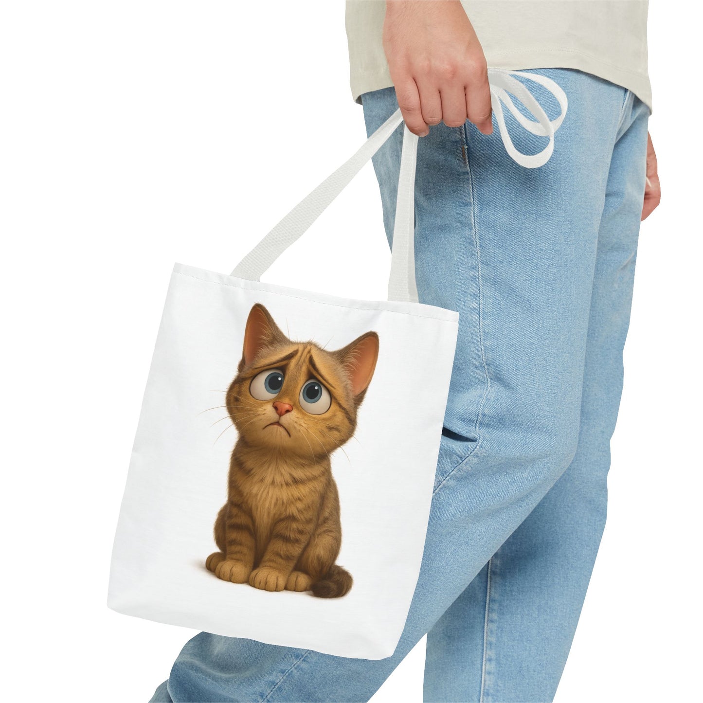 Cute Cat Tote Bag, Animal Lover Gift, Shopping Tote, Reusable Bag, Cute Merchandise, Eco-Friendly Gift - TRV