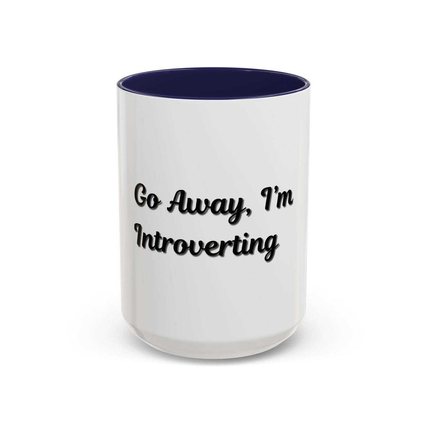 Introvert Coffee Mug - Go Away, I'm Introverting - Black Accent for Relaxing Moments - TRV