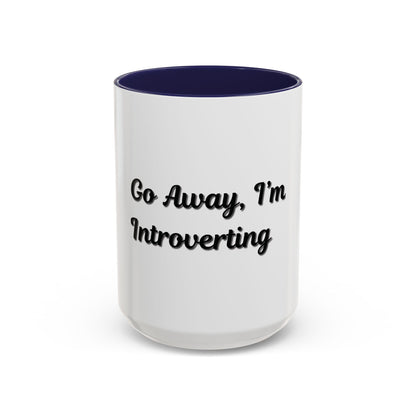 Introvert Coffee Mug - Go Away, I'm Introverting - Black Accent for Relaxing Moments - TRV