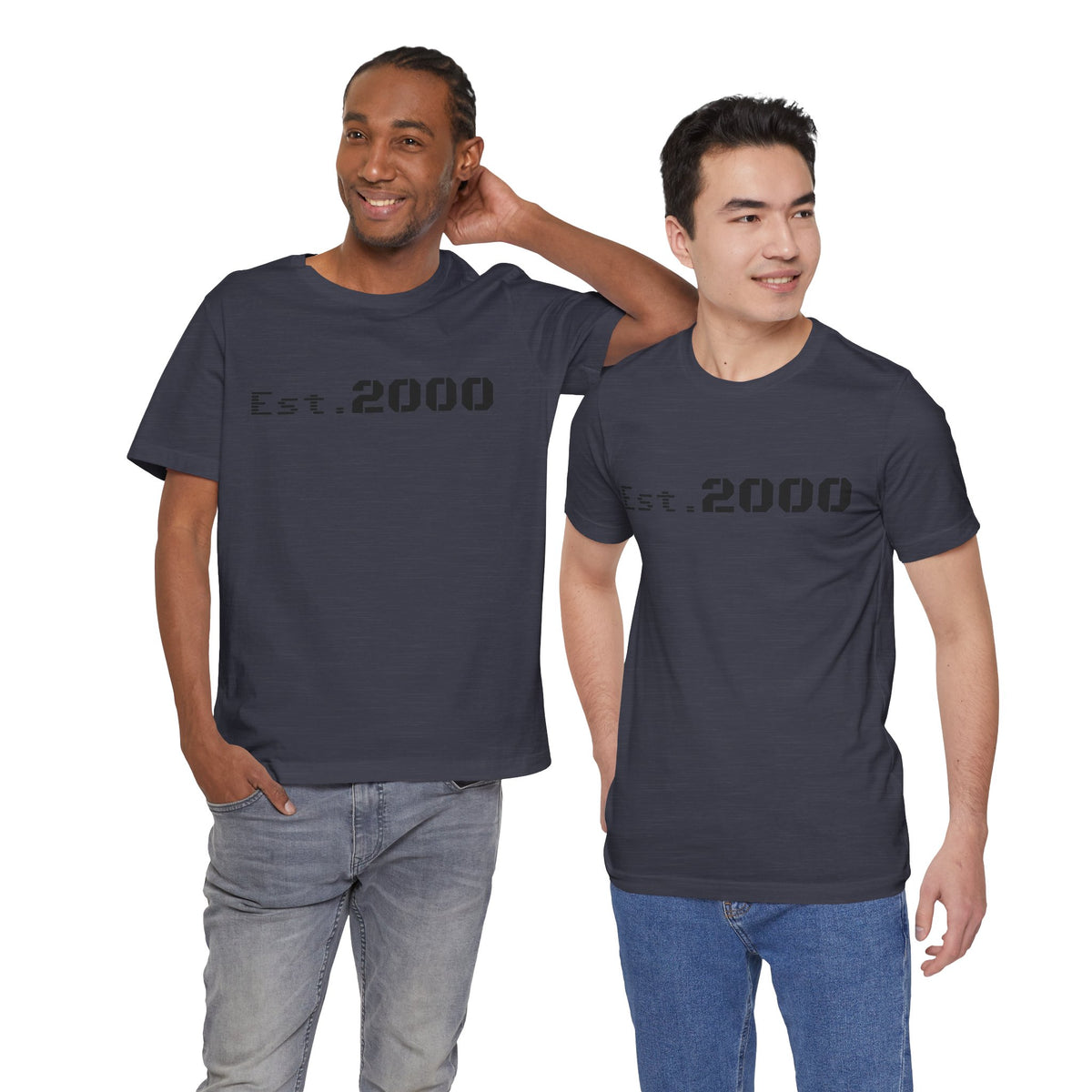 Retro pixel T-shirt celebrating 2000 birth year, printed by Printify, featuring a vintage-inspired design.
