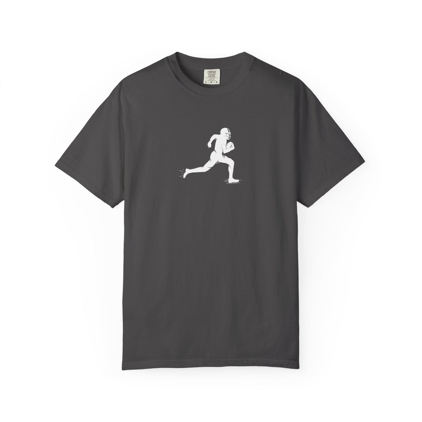 Sporty Unisex Garment-Dyed T-Shirt with Football Player Graphic, Activewear, Casual Wear, Gift for Runners, Fitness Apparel, Everyday Style