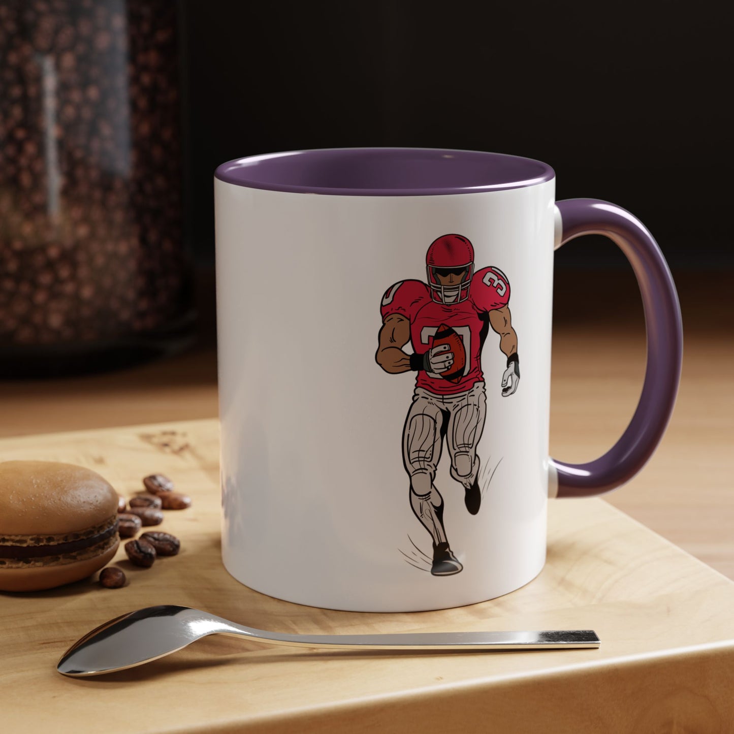 Football Player Coffee Mug, Sports Fan Gift, Motivational Coffee Cup, Game Day Mug, Unique Sports Merchandise