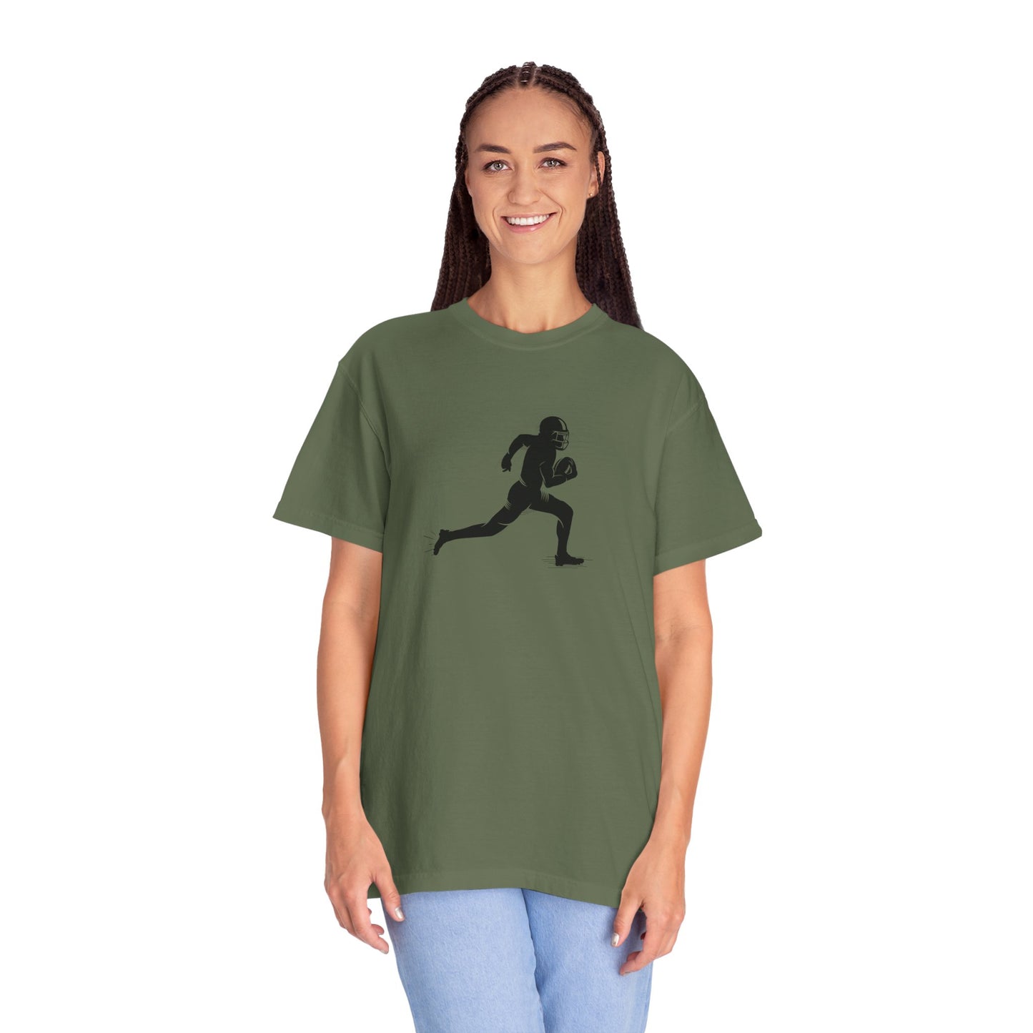 Football Player Graphic Unisex T-Shirt, Casual Sports Tee, Gift for Athletes, Workout Shirt, Everyday Wear, Unique Running Apparel