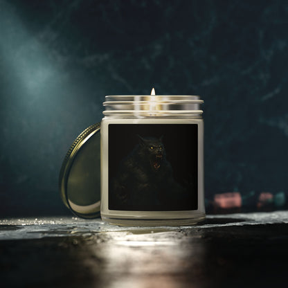 Mystical Creature Scented Candle, Hand-Poured Coconut Apricot Wax, Home Decor, Unique Gift, Halloween, Relaxation, Aromatherapy