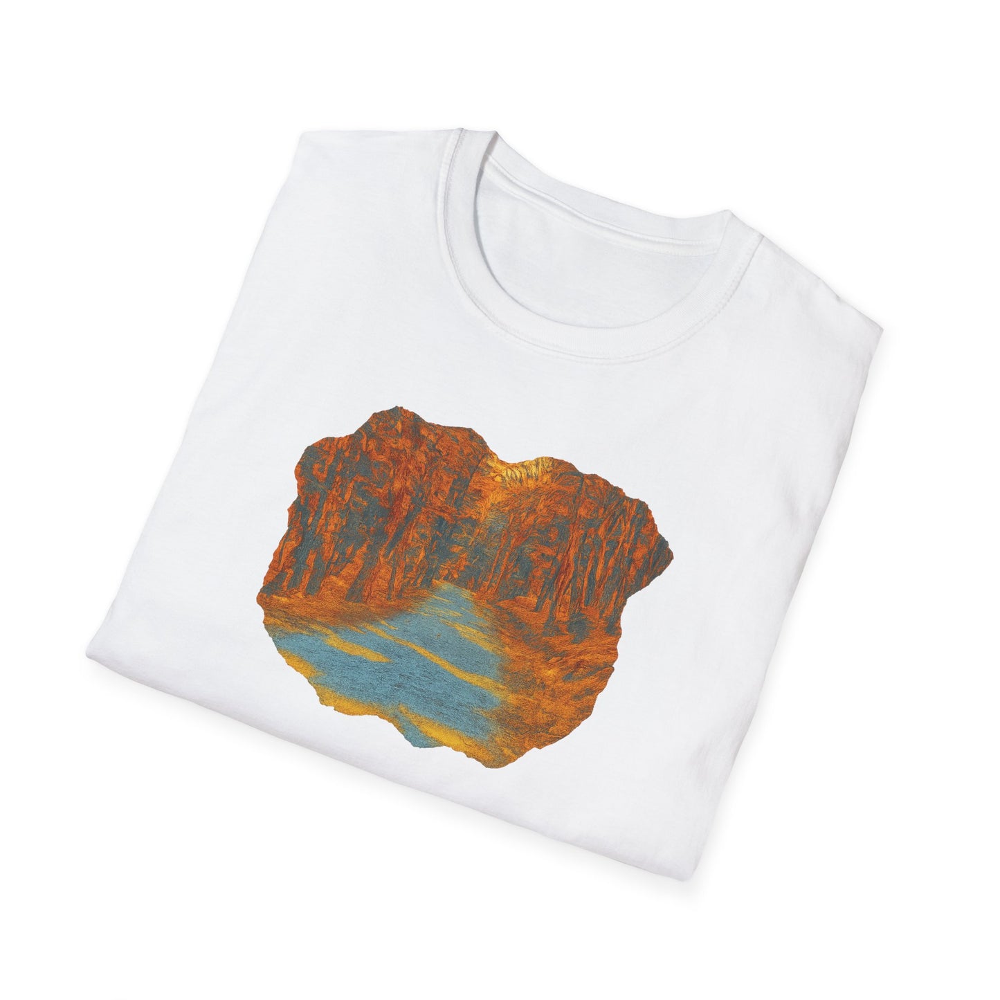 Nature-Inspired Unisex Softstyle T-Shirt, Outdoor Lover Gift, Casual Wear, Ideal for Hiking, Nature Trips, Unique Graphic Tee - TRV