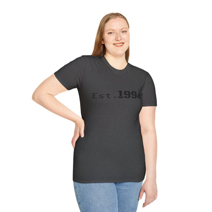 Vintage 1994 Est. graphic T-shirt by Printify featuring bold "Born 1994" design in classic style.