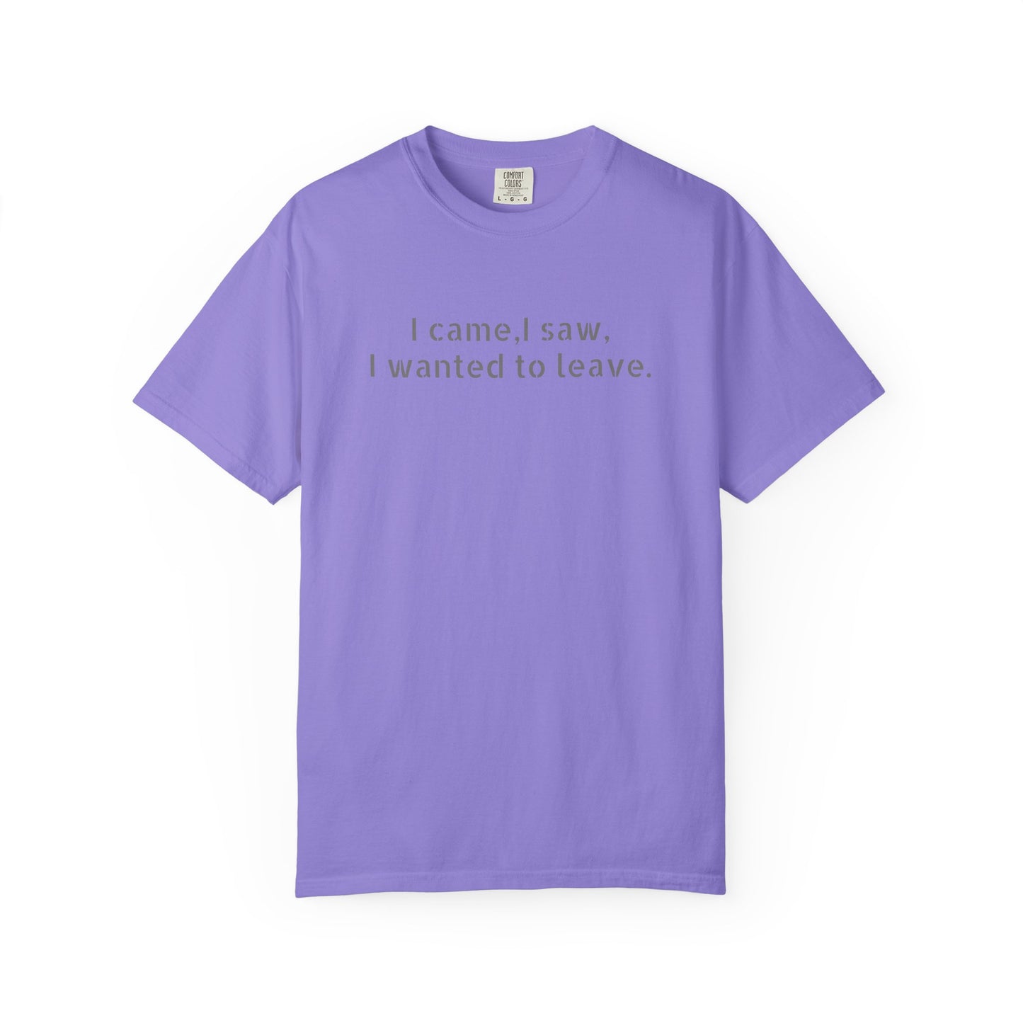 I came, I saw, I wanted to leave T-shirt | Minimal Text Tee