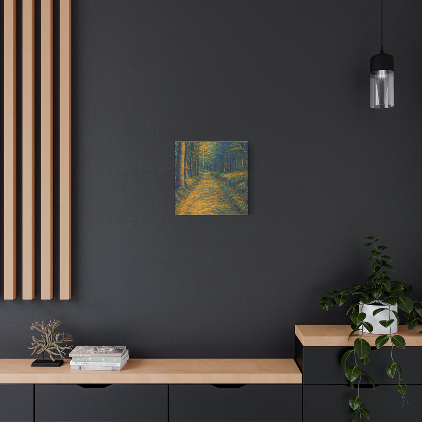 Van Gogh Style Forest Canvas Art | Nature Wall Decor, Home Office Accent, Gift for Nature Lovers, Gallery Wrapped, Living Room Wall Art - TRV