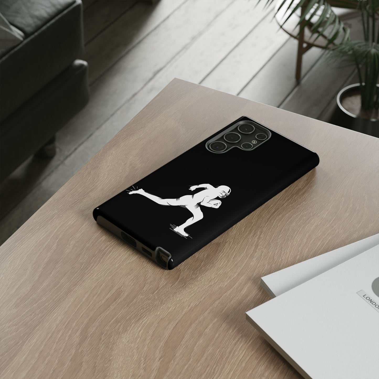Football Player Phone Case, Tough Cases, Sports Phone Cover, Gift for Athletes, iPhone & Samsung Accessories, Running Player Design - TRV