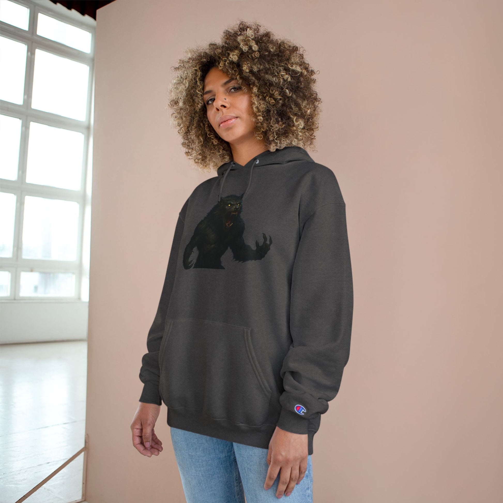 Werewolf Champion Hoodie - Edgy Graphic Sweatshirt for Gamers, Perfect for Gifts, Casual Wear, Fall Fashion, Anime Lovers - TRV