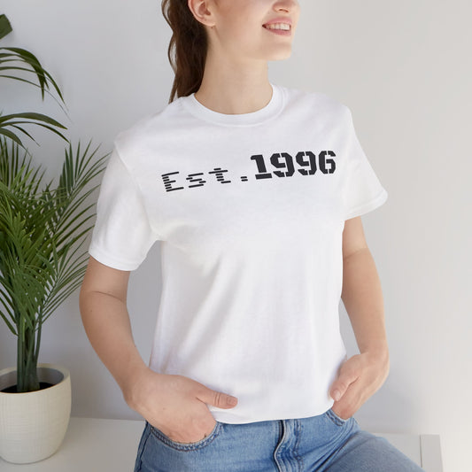Established 1996 Unisex T-Shirt, Vintage Year Tee, Birth Year Gift, Casual Fashion, Personalized Graphic Tee - TRV