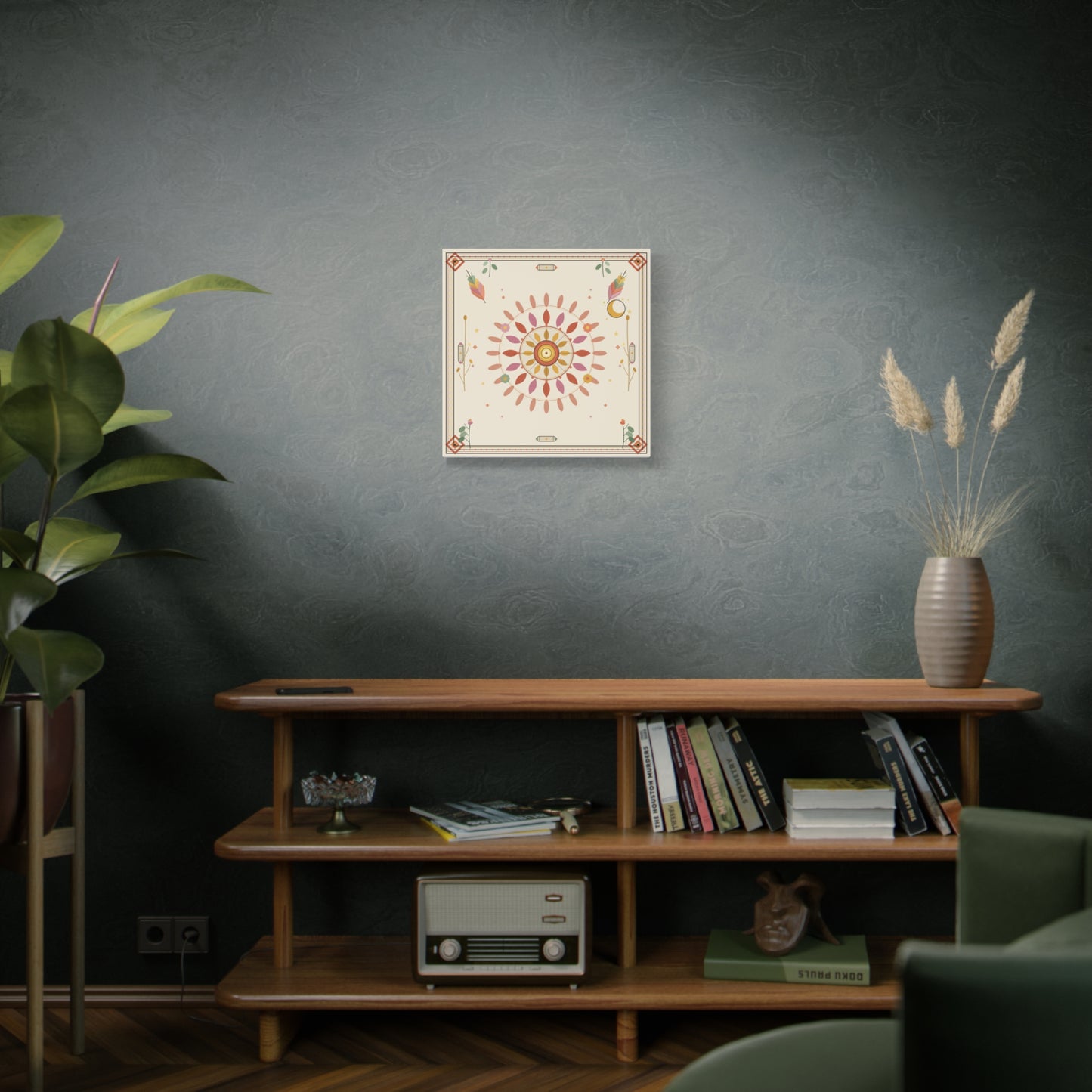 Boho Sun Mandala Matte Canvas