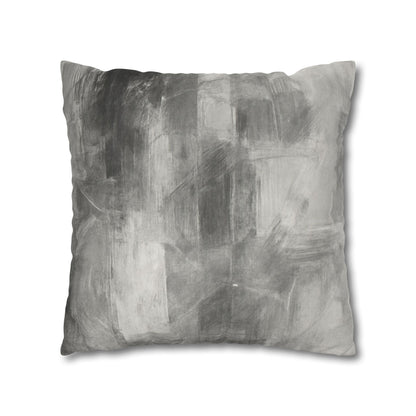 Watercolor Gray Decorative Pillowcase — Spun Polyester Square Throw Pillow Cover