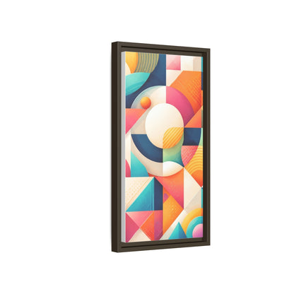 Colorful Geometric Abstract Art Matte Canvas Framed