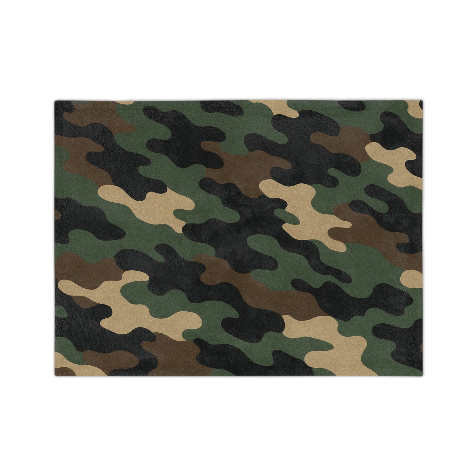 Cozy Camo Velveteen Microfiber Blanket - Soft, Warm, Perfect for Camping, Outdoors, Military Theme, Home Decor, Gift Idea - TRV