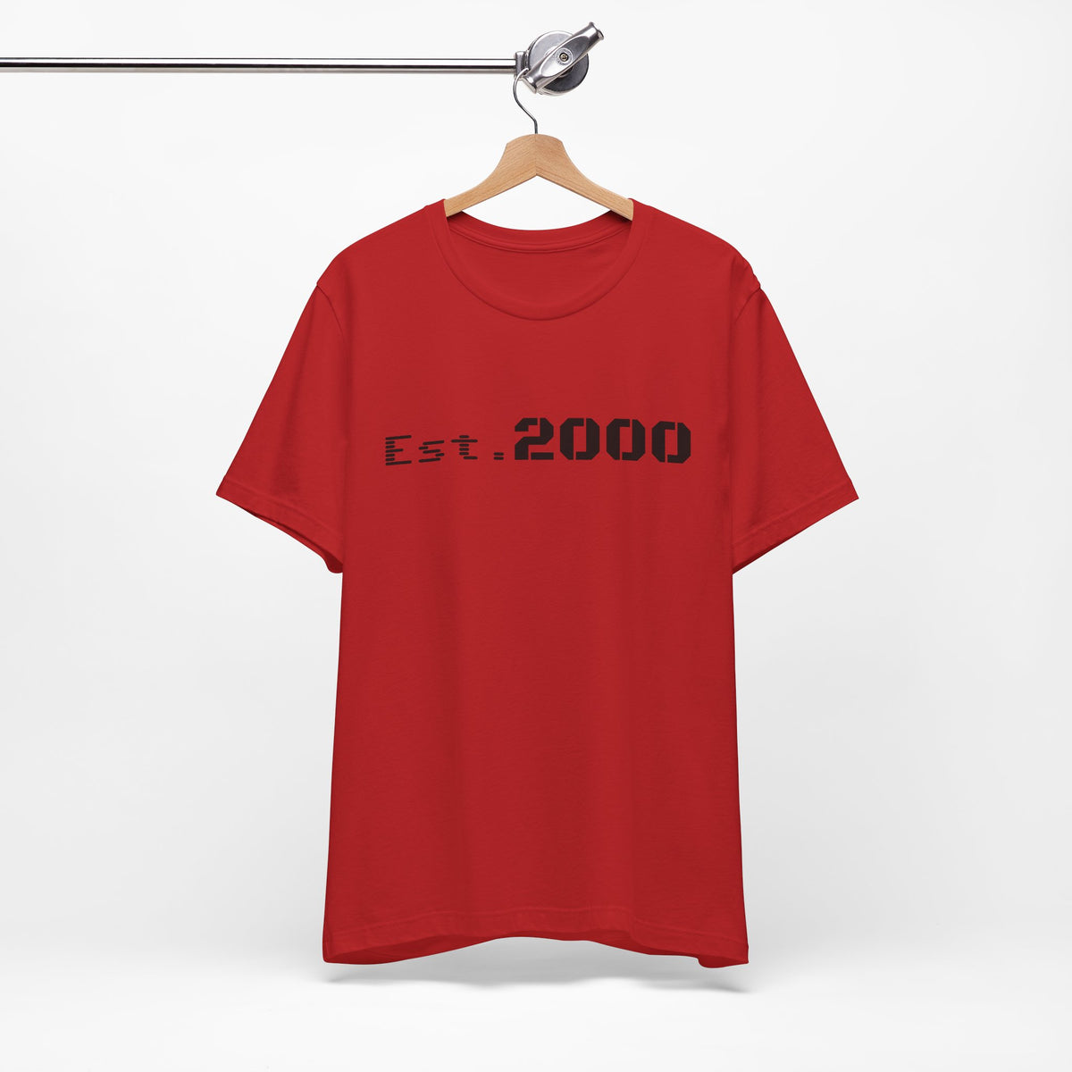 Retro pixel Est. 2000 T-shirt by Printify featuring a vintage-inspired design celebrating the year 2000.